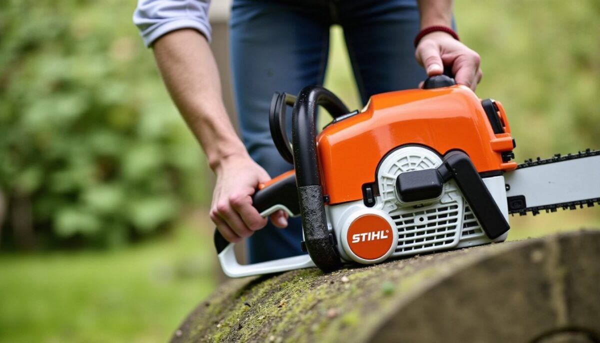 Guide sécurisé pour démonter la tête d'une débroussailleuse STIHL étape par étape
