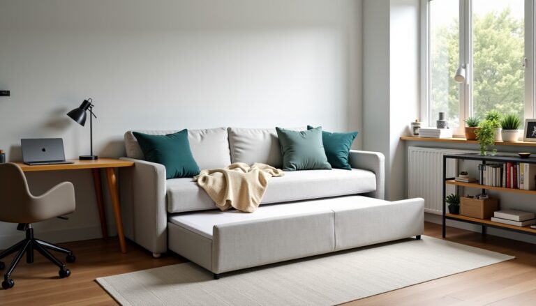 Astuces pour métamorphoser votre bureau en chambre d’appoint grâce à un lit banquette gigogne